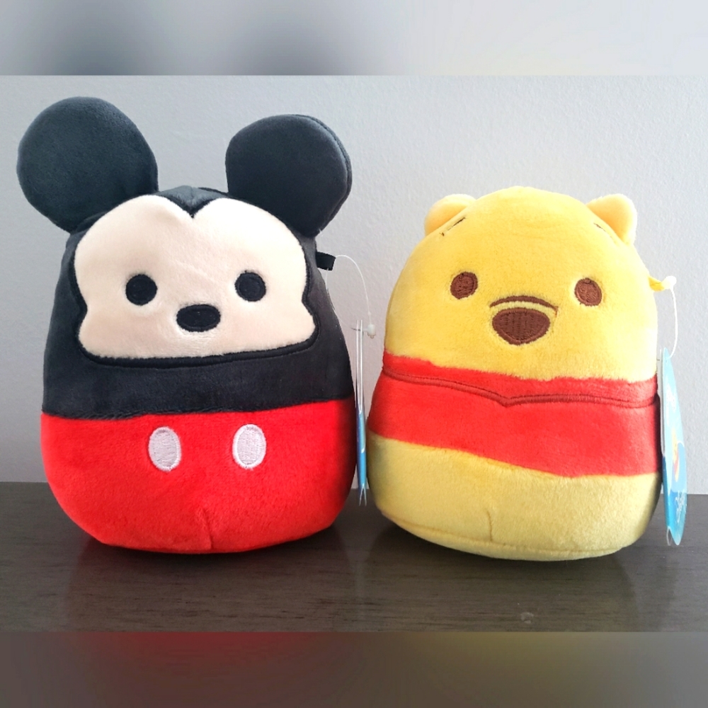 2 NEW Disney Squishmallows, Mickey and Winnie the Pooh